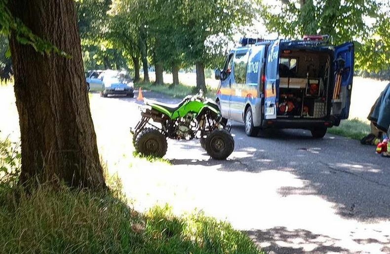 Wypadek kierowcy quada w Radomierowicach.