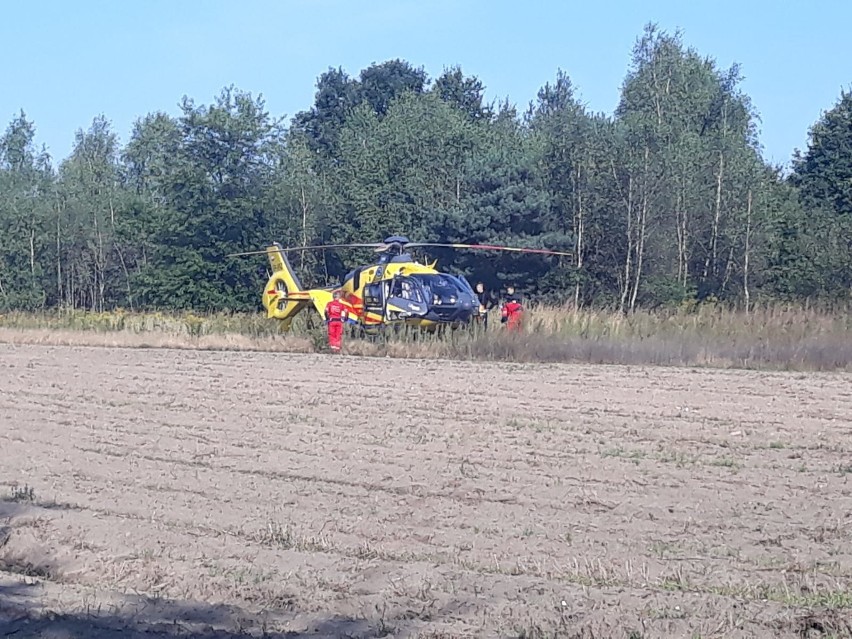 Są poszkodowani. Lotnicze Pogotowie Ratunkowe w akcji...