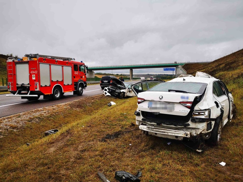 Dwa wypadki w tym samym miejscu na autostradzie A4 w Jarosławiu [ZDJĘCIA]