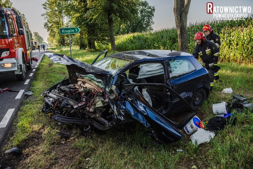 Prostki. Wypadek na DK 65. Karambol czterech aut. Dwa wylądowały na boku (zdjęcia)