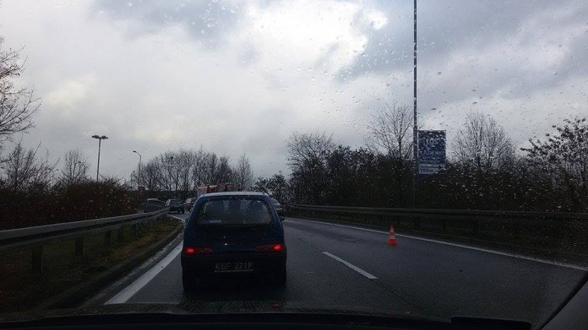 Wypadek na DTŚ w Katowicach