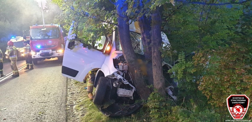 Wypadek na trasie 212 Chojnice-Bytów. Jedna osoba trafiła do...