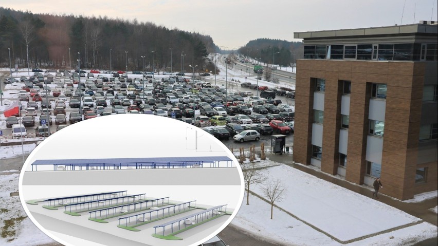 Parking Starostwa Powiatowego w Kielcach będzie zadaszony....