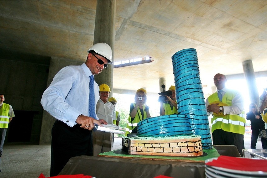 Leszek Czarnecki na budowie Sky Tower