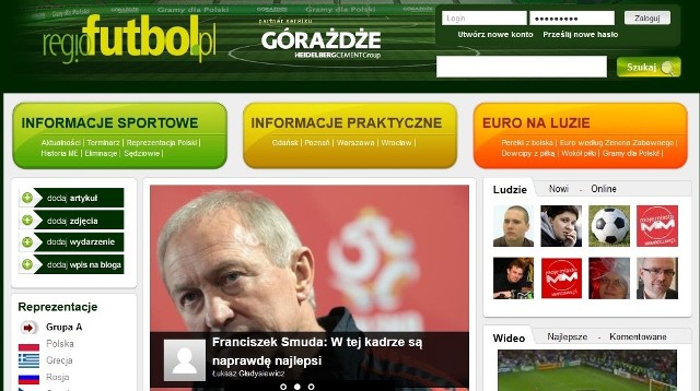 Tak prezentuje się nasz nowy portal, na którym znajdziecie mnóstwo informacji o Euro.