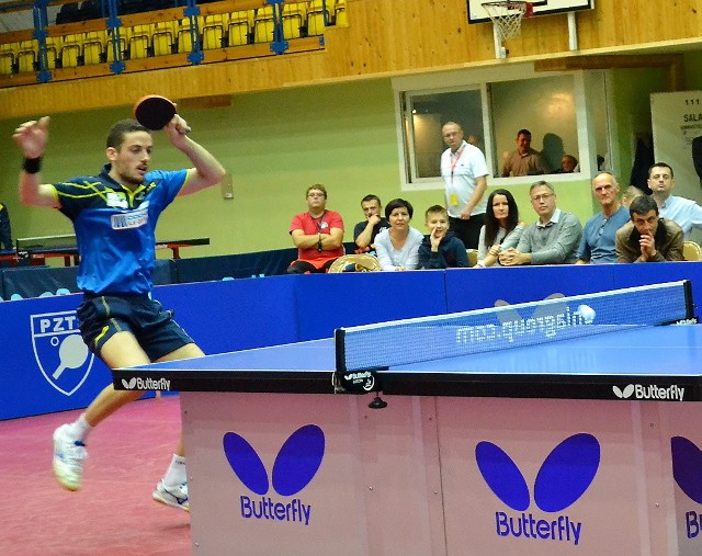 Marcos Freitas (Pontois Cergy) pokonał po ciężkiej walce Wang Yanga (Olimpia/Unia)3:2