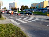 Ul. Orkana. Zderzenie samochodu osobowego z motocyklem