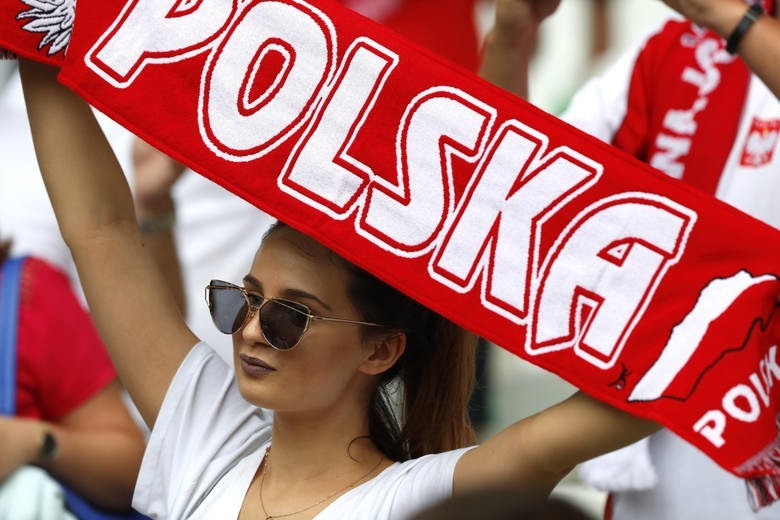 Polscy i szwajcarscy kibice na meczu Polska - Szwajcaria,...