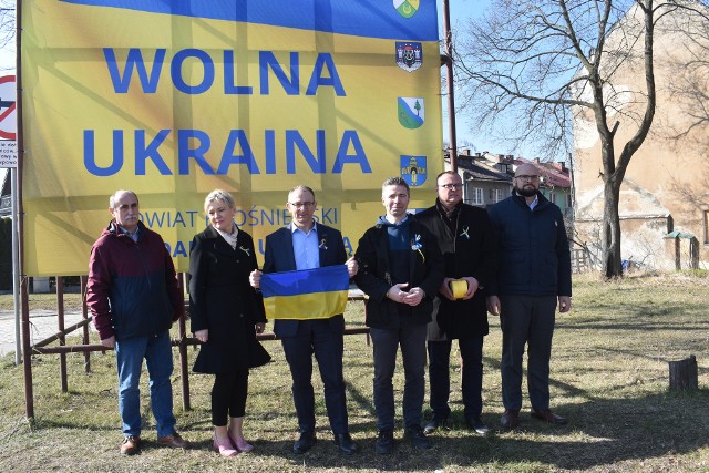 10 marca zawieszono w Krośnie Odrzańskim baner z napisem "Wolna Ukraina".