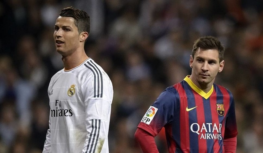 Na zdjęciu od lewej: Cristiano Ronaldo i Lionel Messi....