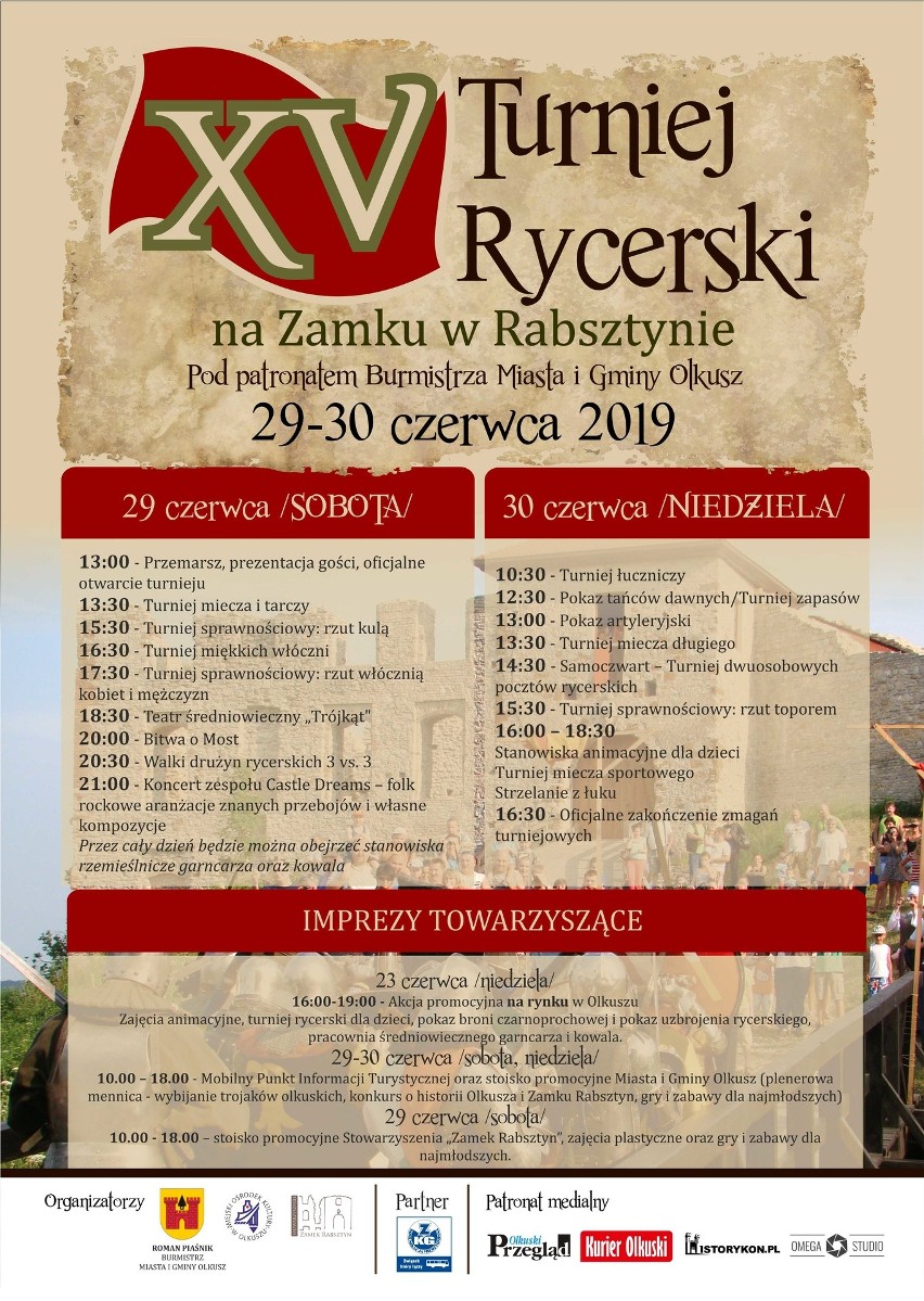 XV Turniej Rycerski na Zamku w Rabsztynie. Średniowieczne pokazy, walki i turnieje. Tłumy podczas pierwszego dnia wydarzenia