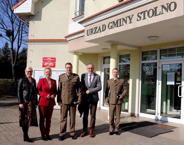 Spotkanie z delegacja Błękitnej Brygady w gminie Stolno