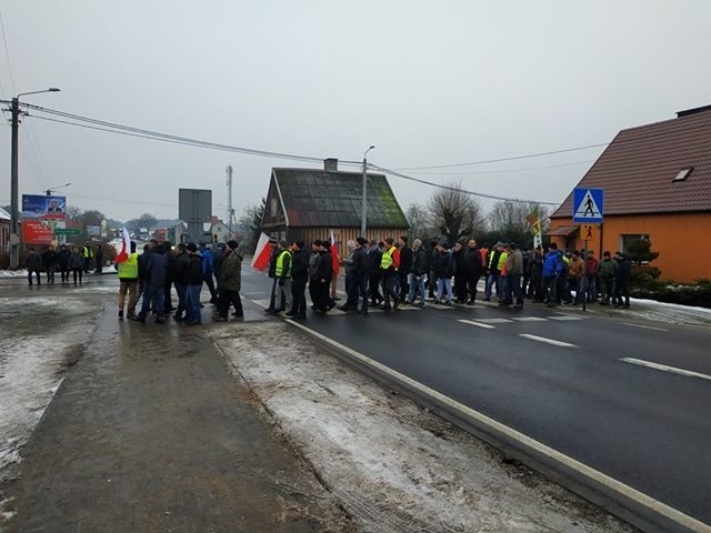 Protest rolników w miejscowości Rychnowy [28.01.2019]