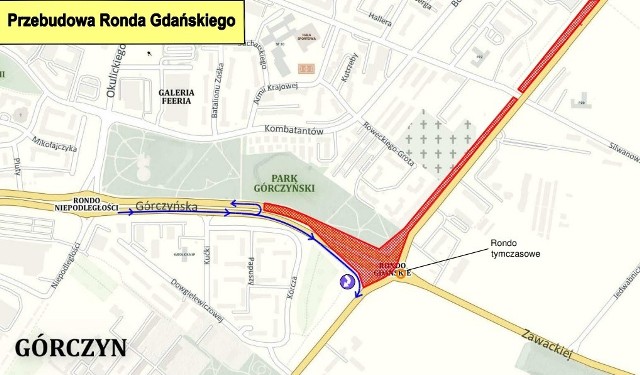 Rondo Gdańskie jest częścią drogi krajowej nr 22.