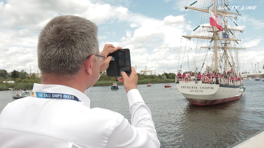 The Tall Ships Races: Gorące przywitanie Fryderyka Chopina z reprezentacją Szczecina [WIDEO]