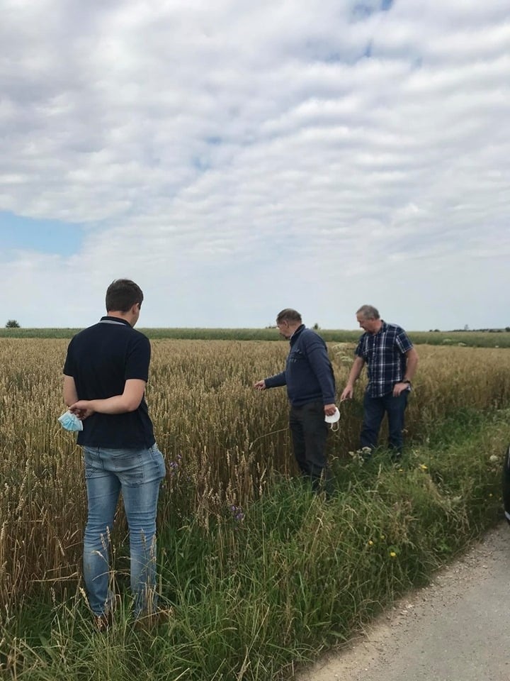 Komisja wojewódzka oglądająca straty po gradobiciu w czerwcu...