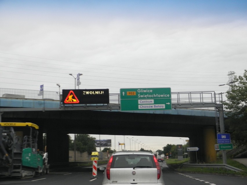 Rozpoczął się remont chorzowskiego odcinka DTŚ. Są utrudnienia w ruchu