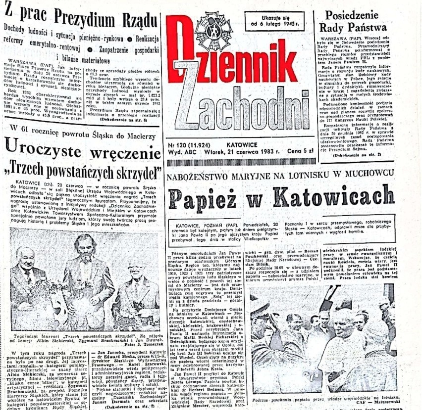 20 czerwca 1983 roku polski papież na katowickim lotnisku...