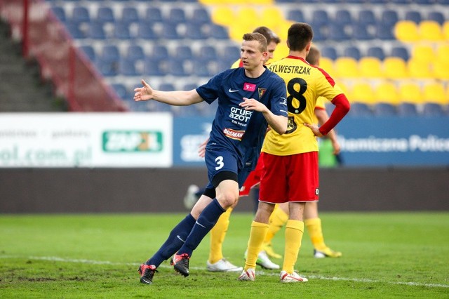 Maciej Dąbrowski zdobył w tym sezonie dwie bramki dla Pogoni Szczecin.