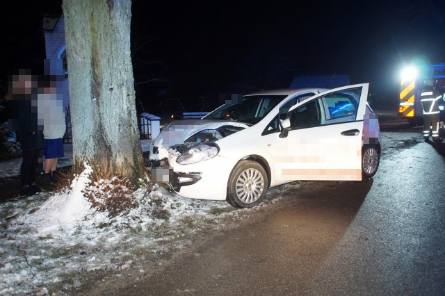 W niedzielę (6 stycznia) wieczorem doszło do wypadku we wsi Bięcino (gmina Damnica). Kierowca osobowego fiata wjechał w przydrożne drzewo. Odwieziony został do słupskiego szpitala. Jak udało się nam dowiedzieć, był pod wpływem alkoholu.