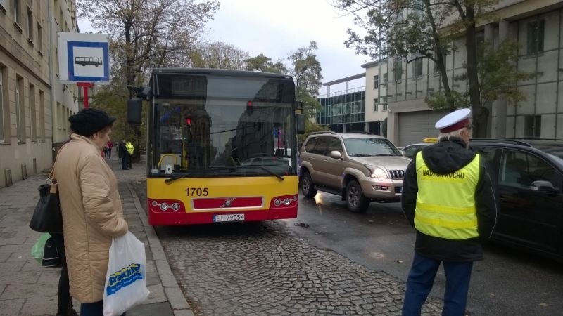 Konar spadł na autobus na Brzeźnej [zdjęcia]