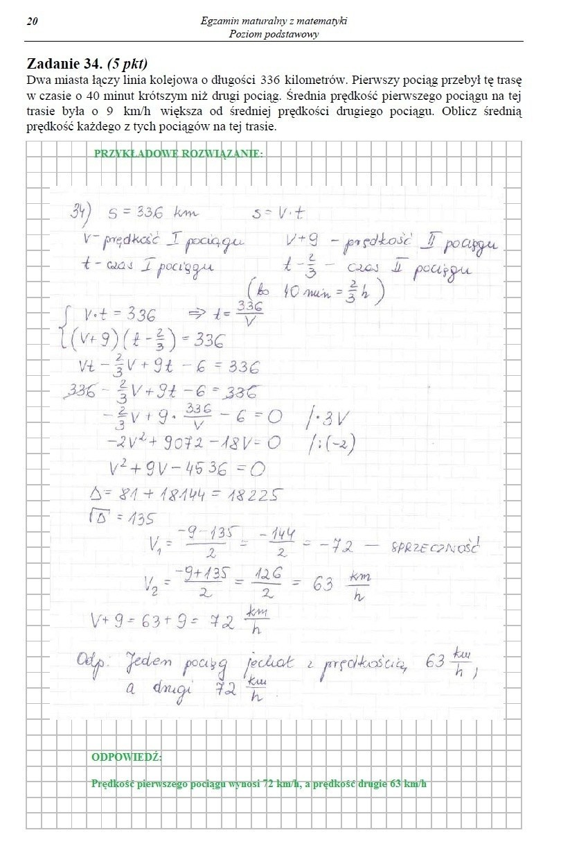 MATURA 2013 z CKE. Matematyka - poziom podstawowy [ARKUSZE, ODPOWIEDZI]