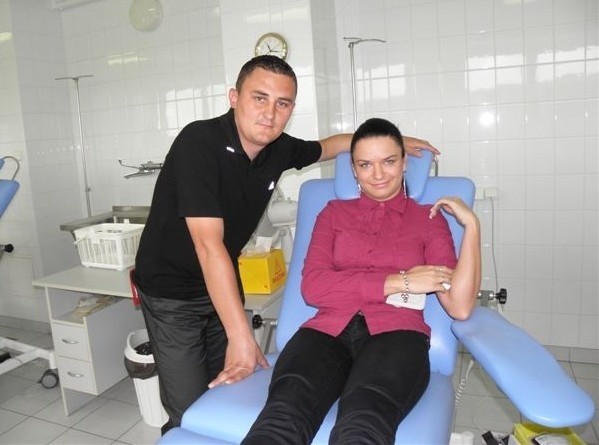 Małżeństwo Katarzyna i Paweł Dudek wspólnie oddali krew podczas przemyskiej akcji.