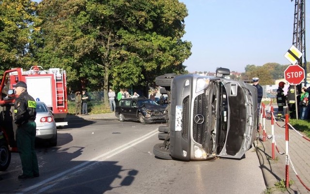 Do groźnego wypadku doszło w Chojnicach, na rogu ulic Wysokiej i Zielonej.