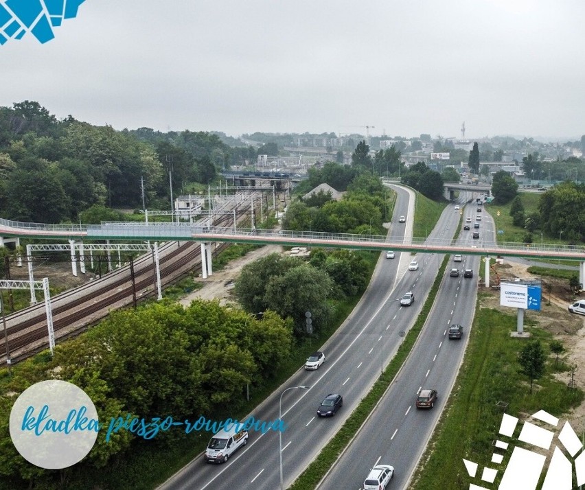 Kraków. Kładka na Kamieńskiego prawie gotowa. Robi wrażenie [ZDJĘCIA]