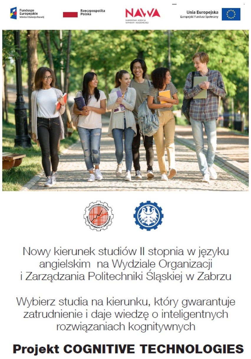 Politechnika Śląska wprowadza nowy kierunek studiów w języku angielskim. Studenci II stopnia będą realizować projekt Cognitive technologies