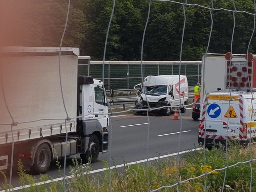 Wypadek na autostradzie A1: Na wysokości Stanowic TIR...