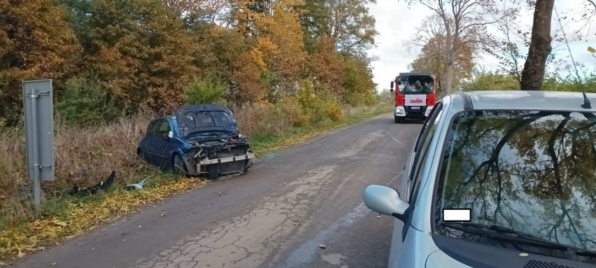 Wypadek w okolicy Łojewa. Auto uderzyło w drzewo. Kobieta w...