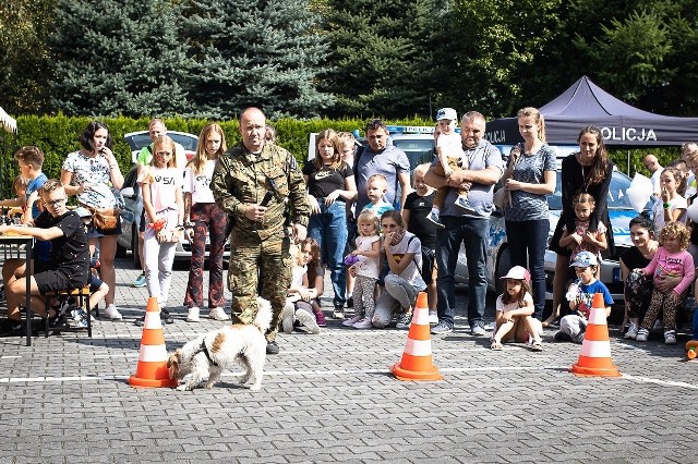 Piknik rodzinny w Szkole Podstawowej nr 1 w Przeciszowie pod hasłem "Policyjna Odyseja IV - Służba nie drużba" był bogaty w atrakcje i edukację dotyczącą zasad bezpieczeństwa na drodze