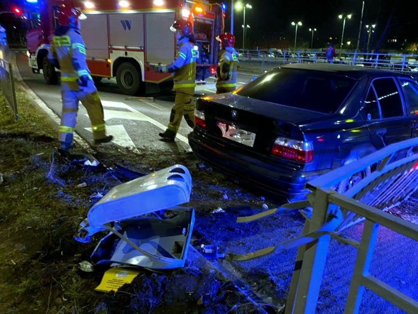 Wypadek na al. Hallera we Wrocławiu 23.02.2022