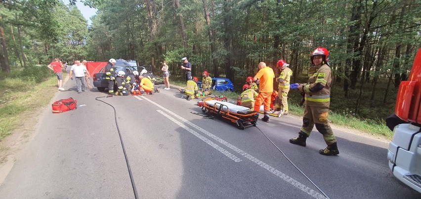 Wypadek na drodze miedzy Olesnem a Kolonią Biskupską