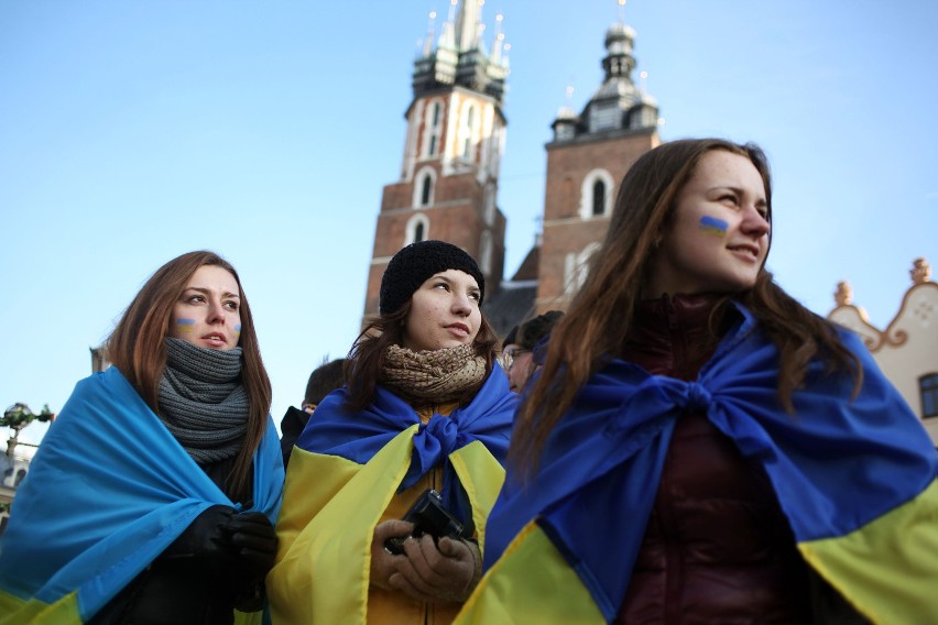 Krakowianie wspierają ukraińskie dążenia do Unii Europejskiej [ZDJĘCIA]