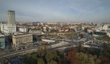 Kraków. Rondo Mogilskie - wielki węzeł w sercu miasta. Najlepiej prezentuje się z góry [ZDJĘCIA Z DRONA] 31.10.2021