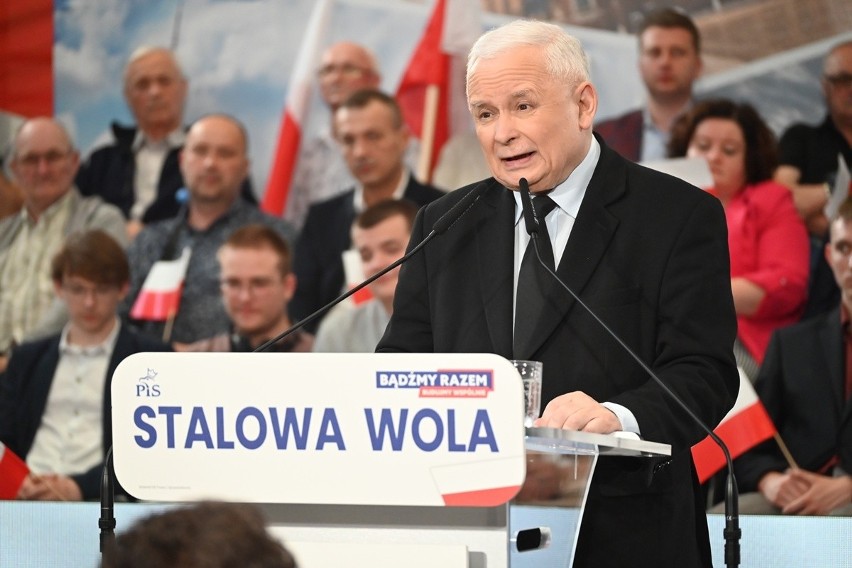 Jarosław Kaczyński na konwencji samorządowej w Stalowej Woli
