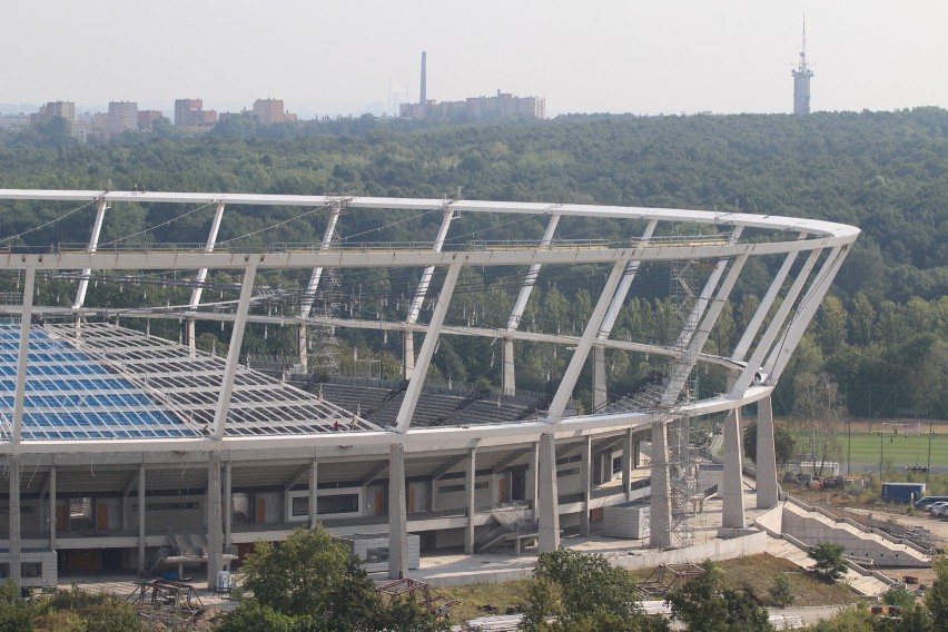 Stadion Śląski w budowie