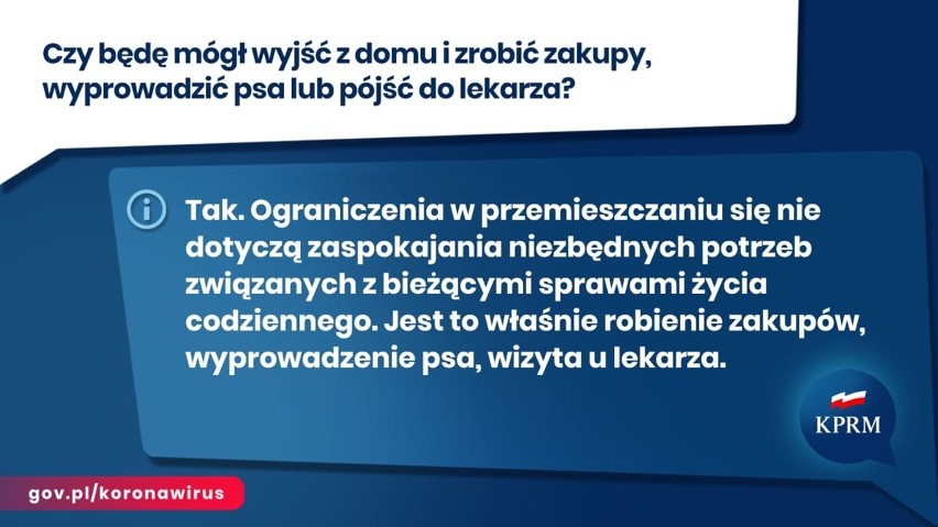 Zakaz wychodzenia z domu. Co to oznacza? Zobaczcie pytania i...