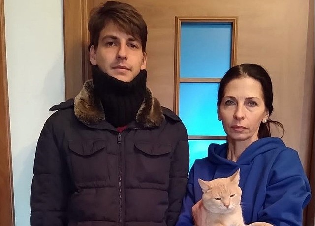 Uchodźcy z Ukrainy: Anna z synem i kotem