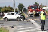 Wypadek w Gorzycach. Zderzenie auta osobowego z ciągnikiem siodłowym. Poszkodowana kobieta (ZDJĘCIA)