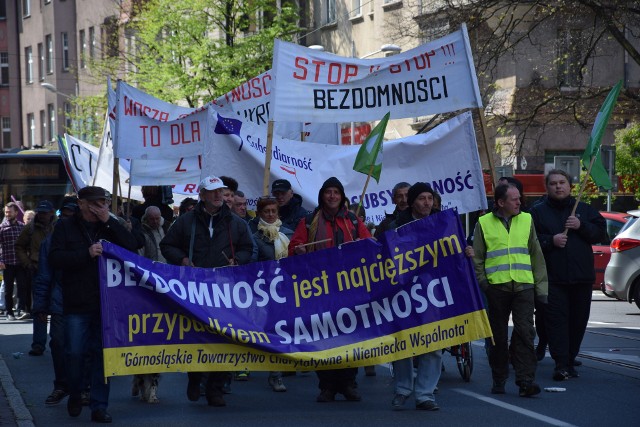 Marsz Bezdomnych w Katowicach, który odbył się 1 maja 2017 roku