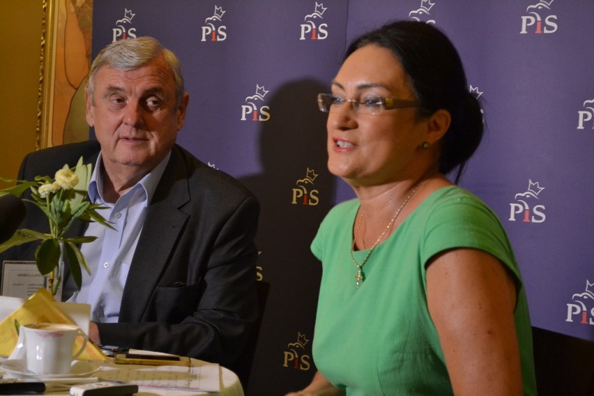 Prezydent Rybnika Adam Fudali i posłanka PiS Izabela Kloc