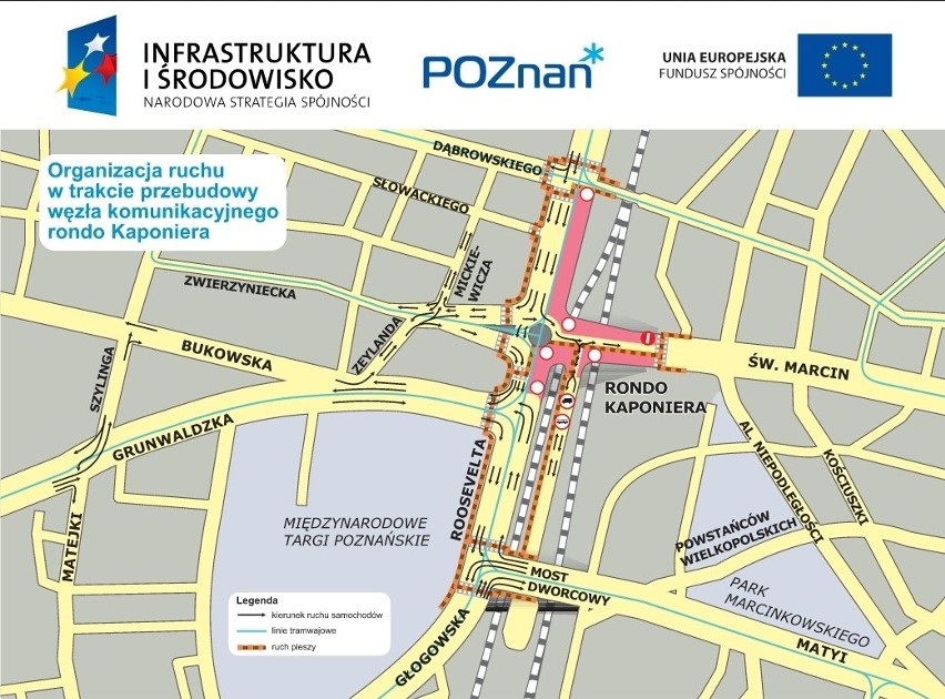 Przebudowa Kaponiery: Od soboty duże zmiany w ruchu...