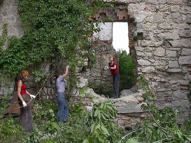 Od trzech lat harcerze z kluczborskiej druzyny  ZHR dokladają swoją cegielke do odbudowy kaplicy zamku Sieniawskich w  Brzezanach na Ukrainie.