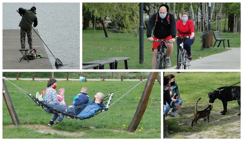 Bagry ożyły! Pojawili się amatorzy plaży i... pływania. Obejrzyj, jak krakowanie spędzali niedzielę nad zalewem [ZDJĘCIA] 