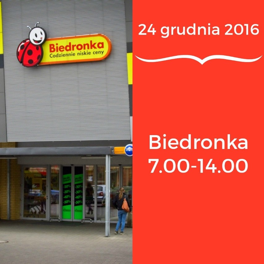 Biedronka w Wigilię - 24 grudnia 2017