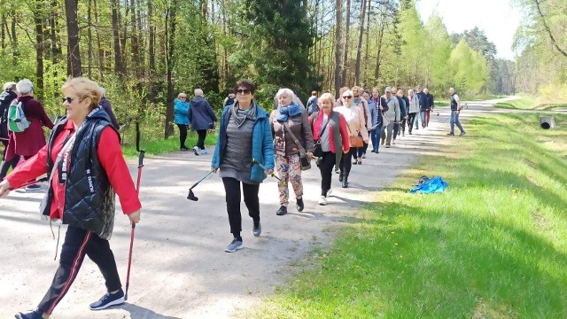 Suchedniowscy seniorzy pod okiem specjalisty z Akademii Wychowania Fizycznego w Białej Podlaskiej uczyli się podstaw nordic walking.