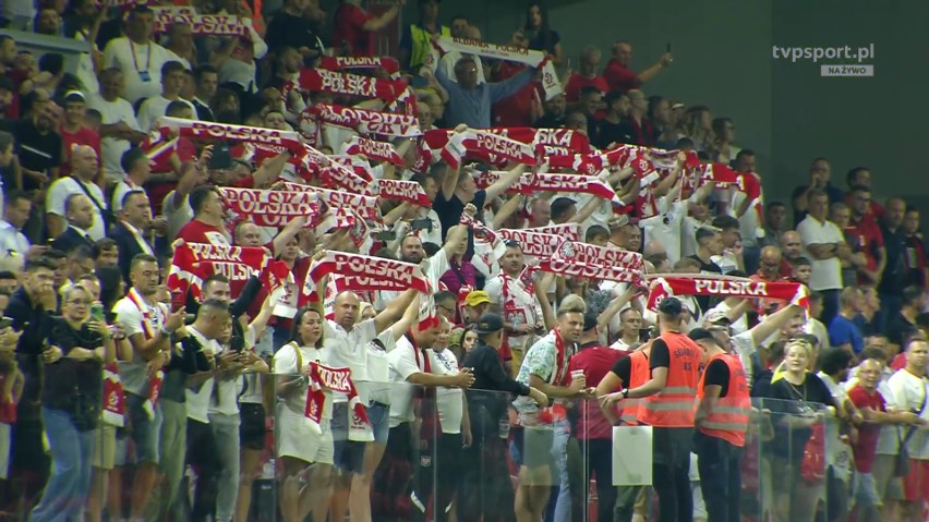 Kibice na meczu Albania - Polska